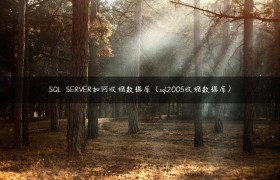 SQL  SERVER如何收缩数据库（sql2005收缩数据库）